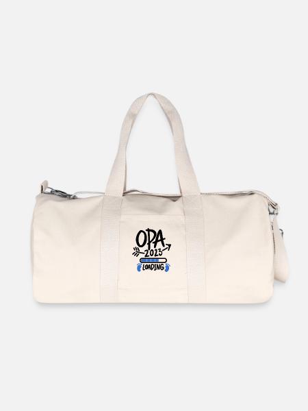 Opa 2023 - Werdende Opa - Recycelte Canvas-Sporttasche von Stanley/Stella - Naturweiß