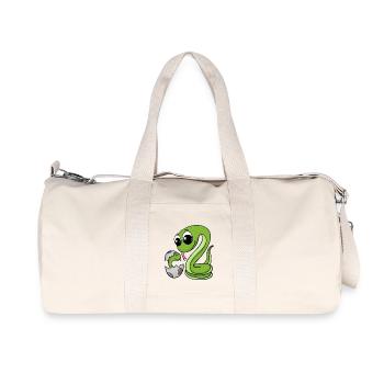 Serpent avec bébé serpent - Sac de sport en toile recyclée Stanley/Stella - blanc naturel - Devant