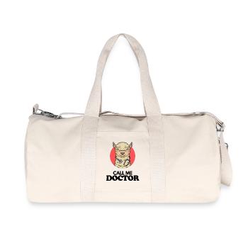 Thèse de doctorat Doctorat Doctorat Doctorat - Sac de sport en toile recyclée Stanley/Stella - blanc naturel - Devant