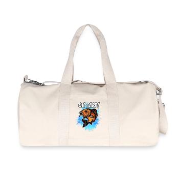 Oh Karpfen – lustiges Karpfenfischen-Design - Recycelte Canvas-Sporttasche von Stanley/Stella - Naturweiß - Vorne