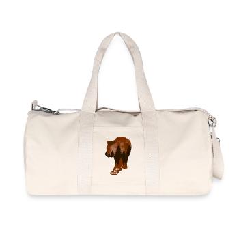 Climate Change Environmental Protection Bear - Recycled Canvas Sports Bag by Stanley/Stella - natural - Front
