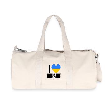 Ukraine - Sac de sport en toile recyclée Stanley/Stella - blanc naturel - Devant