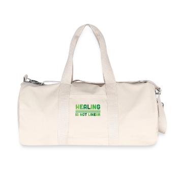 La guérison en santé mentale n’est pas linéaire - Sac de sport en toile recyclée Stanley/Stella - blanc naturel - Devant