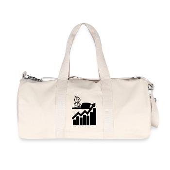 Graphique trader boursier - Sac de sport en toile recyclée Stanley/Stella - blanc naturel - Devant