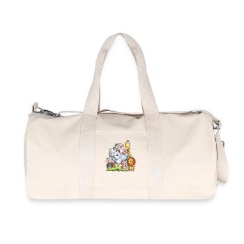 Happy Animal Pile I Animals I Zoo I Wilderness I Fun - Recycled Canvas Sports Bag by Stanley/Stella - natural - Front