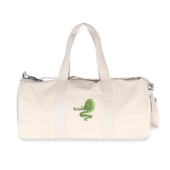 Drôle de crocodile I animaux sauvages - Sac de sport en toile recyclée Stanley/Stella - blanc naturel - Devant