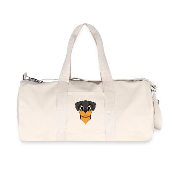 Race de chien Rottweiler - Sac de sport en toile recyclée Stanley/Stella - blanc naturel - Devant