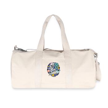 8th birthday boy - 8 years old - I am 8 - Recycled Canvas Sports Bag by Stanley/Stella - natural - Front