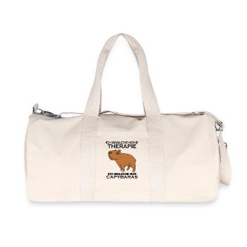 Capybara Wasserschwein Spruch Geschenk - Recycelte Canvas-Sporttasche von Stanley/Stella - Naturweiß - Vorne