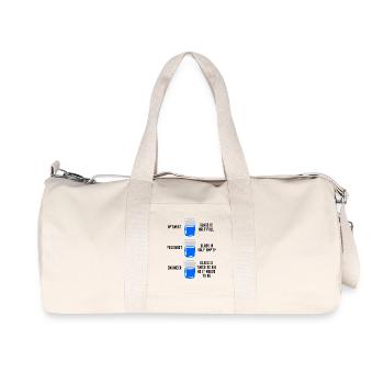 Engineer Glass Half Full Half Empty Funny Engineer - Recycled Canvas Sports Bag by Stanley/Stella - natural - Front