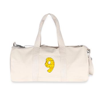 Number 9 Digit Cheese - Recycled Canvas Sports Bag by Stanley/Stella - natural - Front
