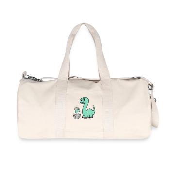 Dinosaures avec bébés dinosaures - Sac de sport en toile recyclée Stanley/Stella - blanc naturel - Devant