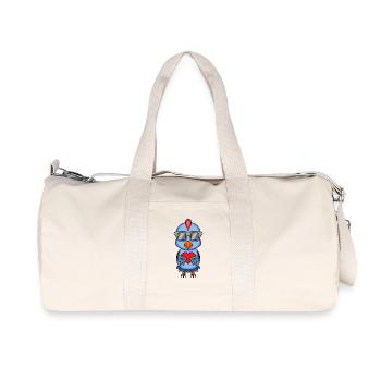 Poulet avec lunettes de soleil et cœur - Sac de sport en toile recyclée Stanley/Stella - blanc naturel - Devant