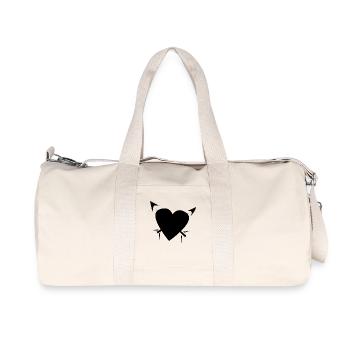 Herz Pfeil - Recycelte Canvas-Sporttasche von Stanley/Stella - Naturweiß - Vorne