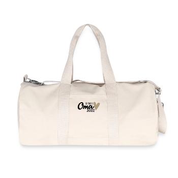 Oma 2022 - Werdende Oma 2022 - Recycelte Canvas-Sporttasche von Stanley/Stella - Naturweiß - Vorne