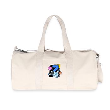 7 birthday boy - 7 years old - I am 7 - Recycled Canvas Sports Bag by Stanley/Stella - natural - Front