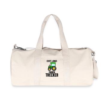 Trecker Bauer Landwirt Traktor Junge Geschenk - Recycelte Canvas-Sporttasche von Stanley/Stella - Naturweiß - Vorne