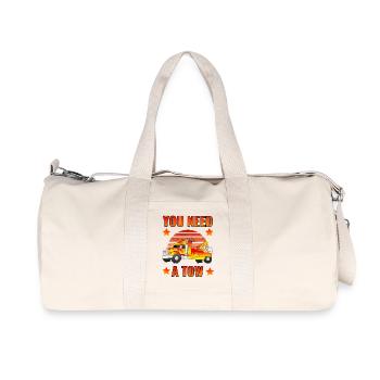 Abschleppwagenbetreiber Abschleppfahrzeug Fahrer - Recycelte Canvas-Sporttasche von Stanley/Stella - Naturweiß - Vorne