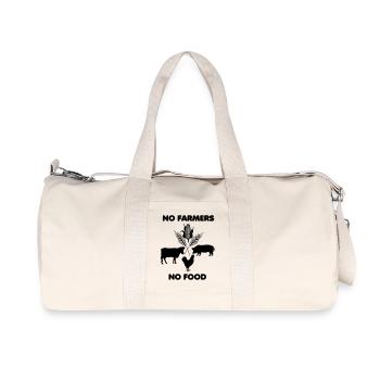 Produits de la ferme pas d’agriculteur pas de nourriture anglais - Sac de sport en toile recyclée Stanley/Stella - blanc naturel - Devant