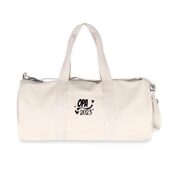 Opa 2023 - Opa werden - Bald Opa - Recycelte Canvas-Sporttasche von Stanley/Stella - Naturweiß - Vorne