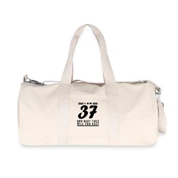Ich bin 37 – 37. Geburtstag Geschenk - Recycelte Canvas-Sporttasche von Stanley/Stella - Naturweiß - Vorne