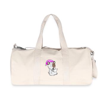 Chien Race De Chien Bull Terrier - Sac de sport en toile recyclée Stanley/Stella - blanc naturel - Devant