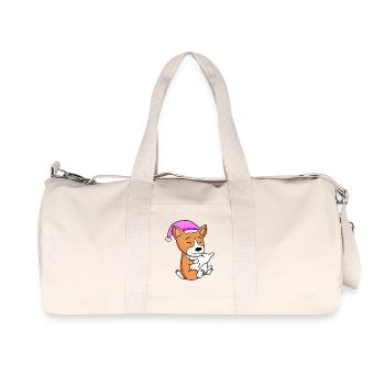 Chien race de chien Welsh Corgi Pembroke - Sac de sport en toile recyclée Stanley/Stella - blanc naturel - Devant