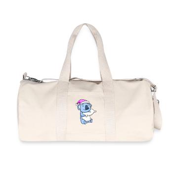 Koala avec oreiller et bonnet de couchage - Sac de sport en toile recyclée Stanley/Stella - blanc naturel - Devant