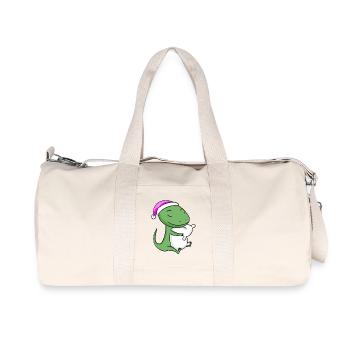 Lizard with pillow and sleeping cap - Recycled Canvas Sports Bag by Stanley/Stella - natural - Front