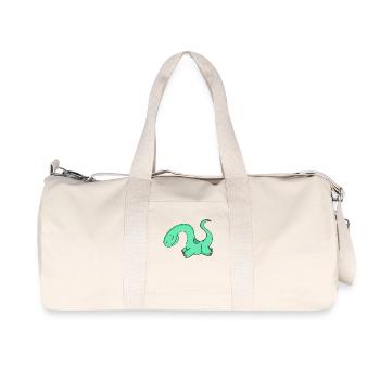 Motif de dinosaure - Sac de sport en toile recyclée Stanley/Stella - blanc naturel - Devant