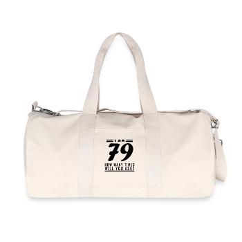 Ich bin 79 – 79. Geburtstag Geschenk - Recycelte Canvas-Sporttasche von Stanley/Stella - Naturweiß - Vorne