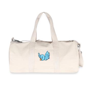 Vogel Blau - Recycelte Canvas-Sporttasche von Stanley/Stella - Naturweiß - Vorne