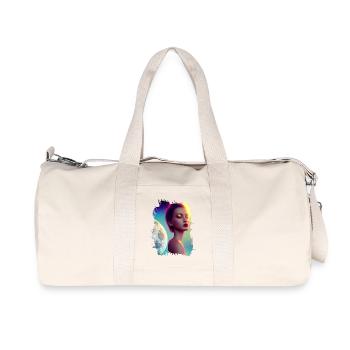 Moon Neon Cosmos Portrait - Recycled Canvas Sports Bag by Stanley/Stella - natural - Front