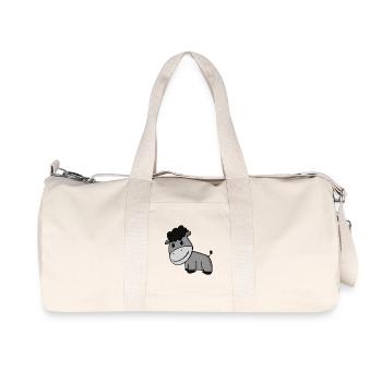Âne - Sac de sport en toile recyclée Stanley/Stella - blanc naturel - Devant