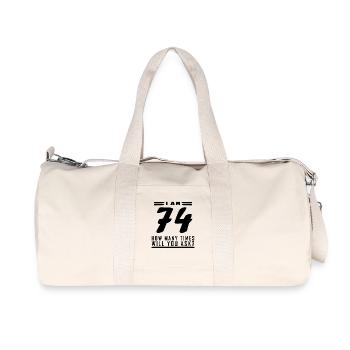 Ich bin 74 – 74. Geburtstag Geschenk - Recycelte Canvas-Sporttasche von Stanley/Stella - Naturweiß - Vorne