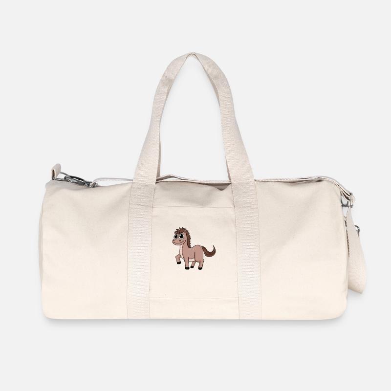 Pferd Pferde Hauspferd - Recycelte Canvas-Sporttasche von Stanley/Stella - Naturweiß