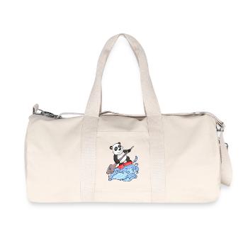 Stand Up Paddling Panda - Recycled Canvas Sports Bag by Stanley/Stella - natural - Front