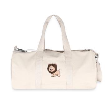 Lion motif for children - Recycled Canvas Sports Bag by Stanley/Stella - natural - Front