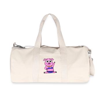 Cochon - Sac de sport en toile recyclée Stanley/Stella - blanc naturel - Devant