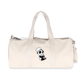 Panda Chef Cute - Recycled Canvas Sports Bag by Stanley/Stella - natural - Front