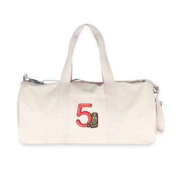 Jeune paresseux de 5 ans - Sac de sport en toile recyclée Stanley/Stella - blanc naturel - Devant