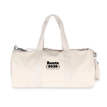 Rente 2026 Ruhestand Rentner Renteneintritt - Recycelte Canvas-Sporttasche von Stanley/Stella - Naturweiß - Vorne
