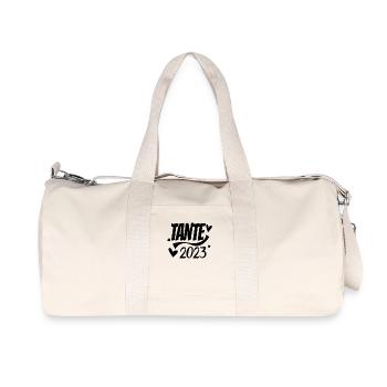 Tante 2023 - Tante werden - Tante Geschenk - Recycelte Canvas-Sporttasche von Stanley/Stella - Naturweiß - Vorne