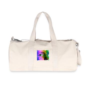 Art Oilpainting Colorful Eye - Recycled Canvas Sports Bag by Stanley/Stella - natural - Front