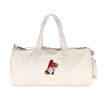 Weihnachts Wicht Christmas Gnome Ho Ho Ho - Recycelte Canvas-Sporttasche von Stanley/Stella - Naturweiß - Vorne