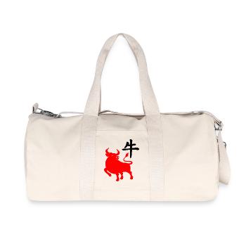 Chinese character red os with os image - Recycled Canvas Sports Bag by Stanley/Stella - natural - Front