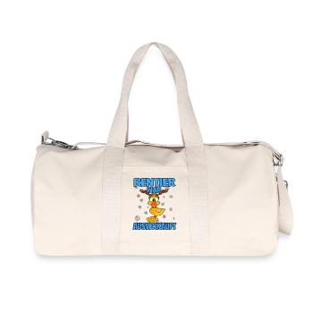 Weihnachten - Rentier war ausverkauft lustige Ente - Recycelte Canvas-Sporttasche von Stanley/Stella - Naturweiß - Vorne