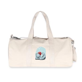 Winterwolf - Recycelte Canvas-Sporttasche von Stanley/Stella - Naturweiß - Vorne
