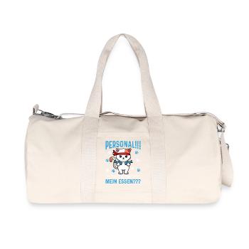 Staff!!! Where is my food??? - Recycled Canvas Sports Bag by Stanley/Stella - natural - Front