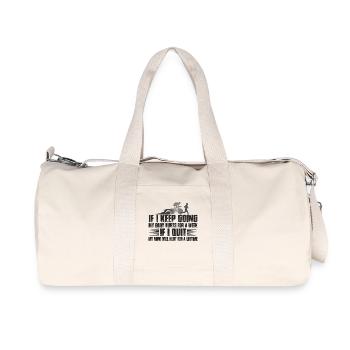 If I Keep Going My Body Hurts For A Week - Recycelte Canvas-Sporttasche von Stanley/Stella - Naturweiß - Vorne